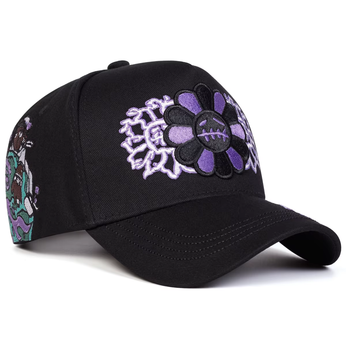 Casquettes de baseball unisexes brodées tournesol, ajustables, décontractées, pour le printemps et l