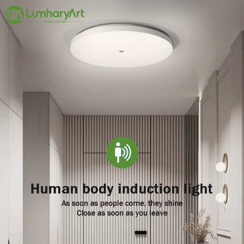Plafonnier LED avec capteur de mouvement, détection infrarouge humaine, escalier, Garage, couloir, e