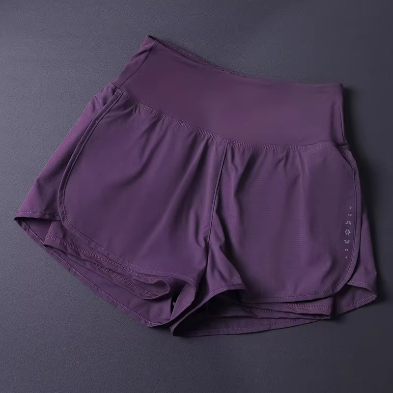 Short 2 en 1 pour femme avec poches – Léger, respirant, ample, anti-exposition, côté fendu pour le y