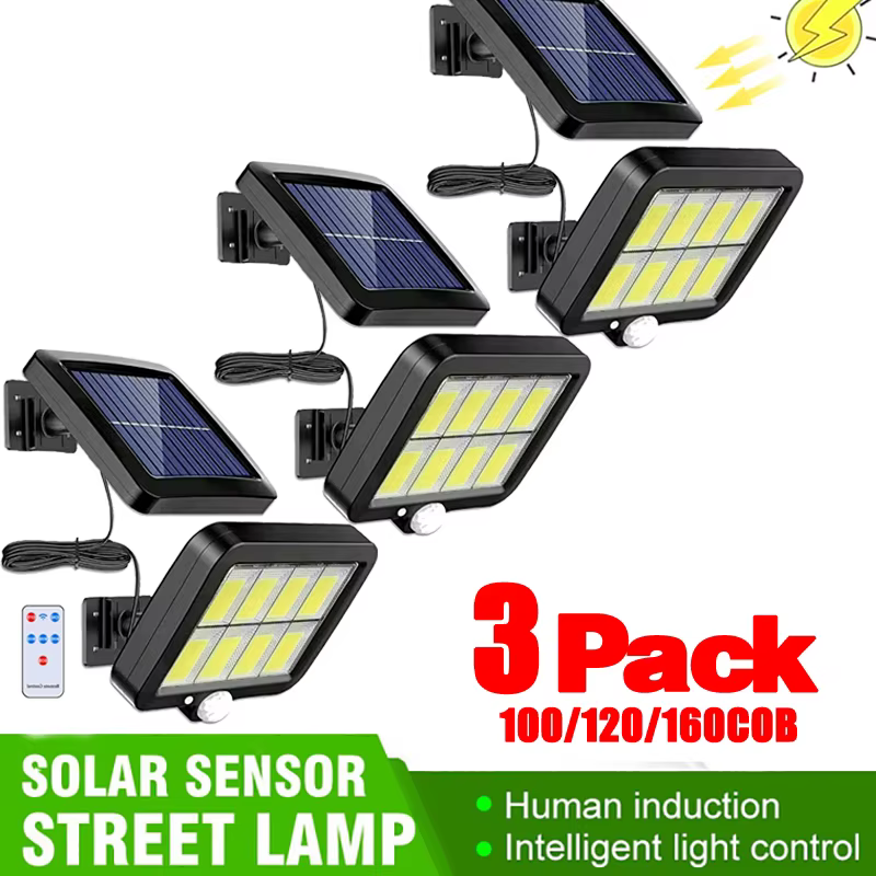 3/2/1 pièces capteur solaire fendu applique 3 Mode étanche mouvement jardin lampadaires lampe solair