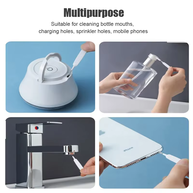 Petite brosse en Nylon, pomme de douche, trou de téléphone portable, brosse de nettoyage des espaces
