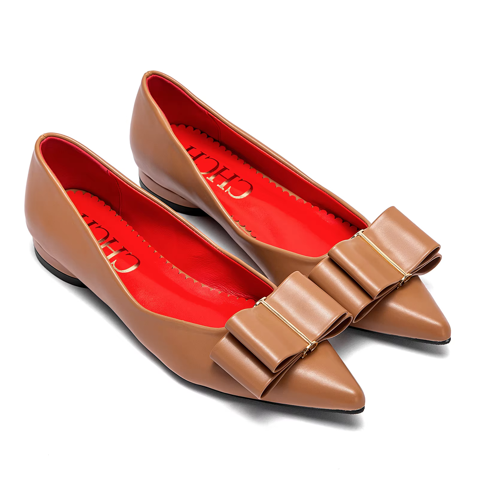 CHCH chaussures plates pour femmes nouvelles chaussures d'affaires à nœud pointu noir chaussures pou