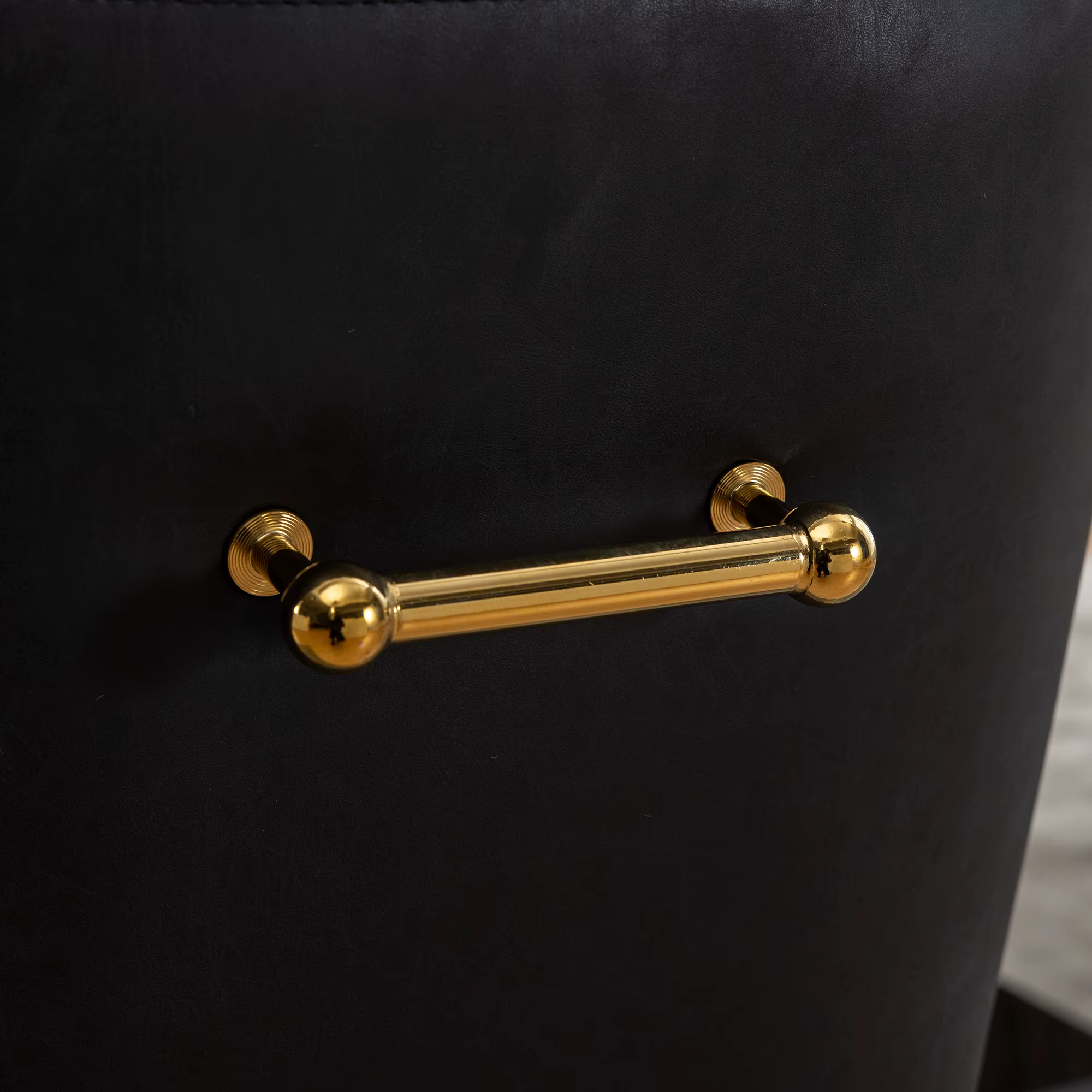 SEYNAR-Ensemble de 2 chaises de salle à manger ou coiffeuse en cuir PU Glam, avec poignée arrière