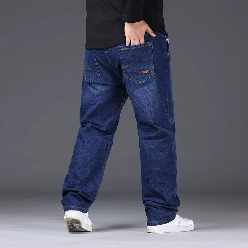 Hommes grande taille noir jean 10XL surdimensionné taille haute pantalon ample mari grande taille pa