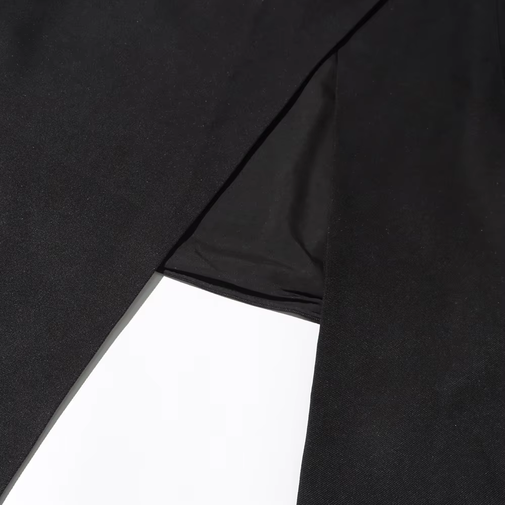 TWOTWINSTYLE détachable cape robes élégantes pour les femmes col carré sans manches taille haute hit