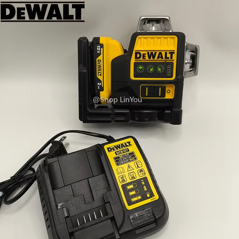 Nouveau! DEWALT DW089LG 12V Laser horizontal 12 lignes 3 axes * 360 degrés, lumière verte, auto-nive