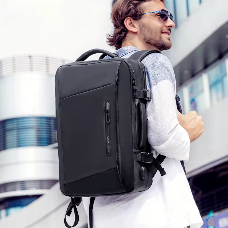 Mark Ryden 17 pouces sac à dos pour ordinateur portable imperméable homme sac USB recharge multicouc