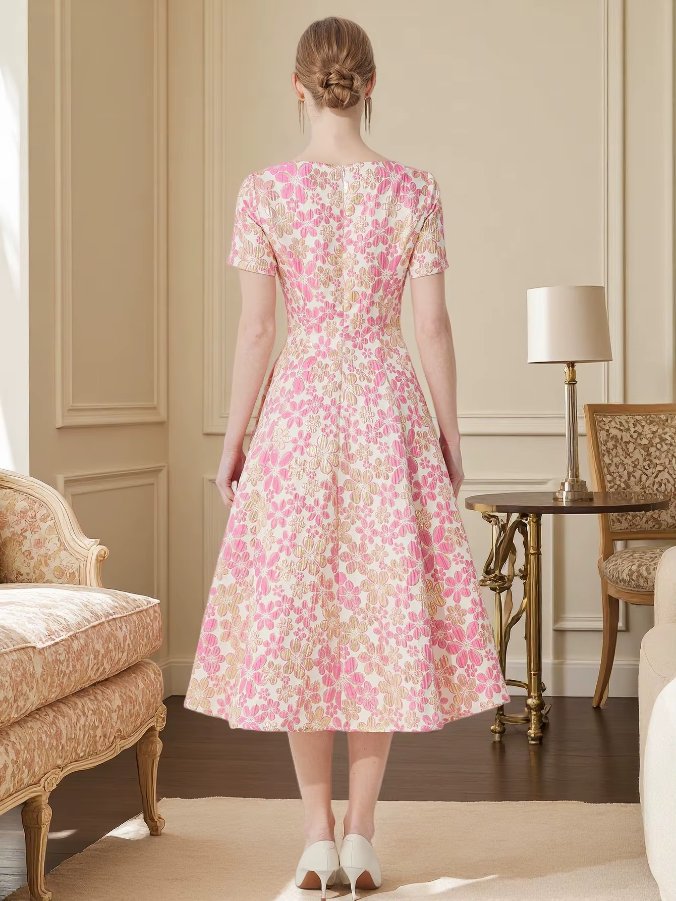 Robe Jacquard élégante et décontractée pour femmes, nouvelle collection printemps été, robe de soiré