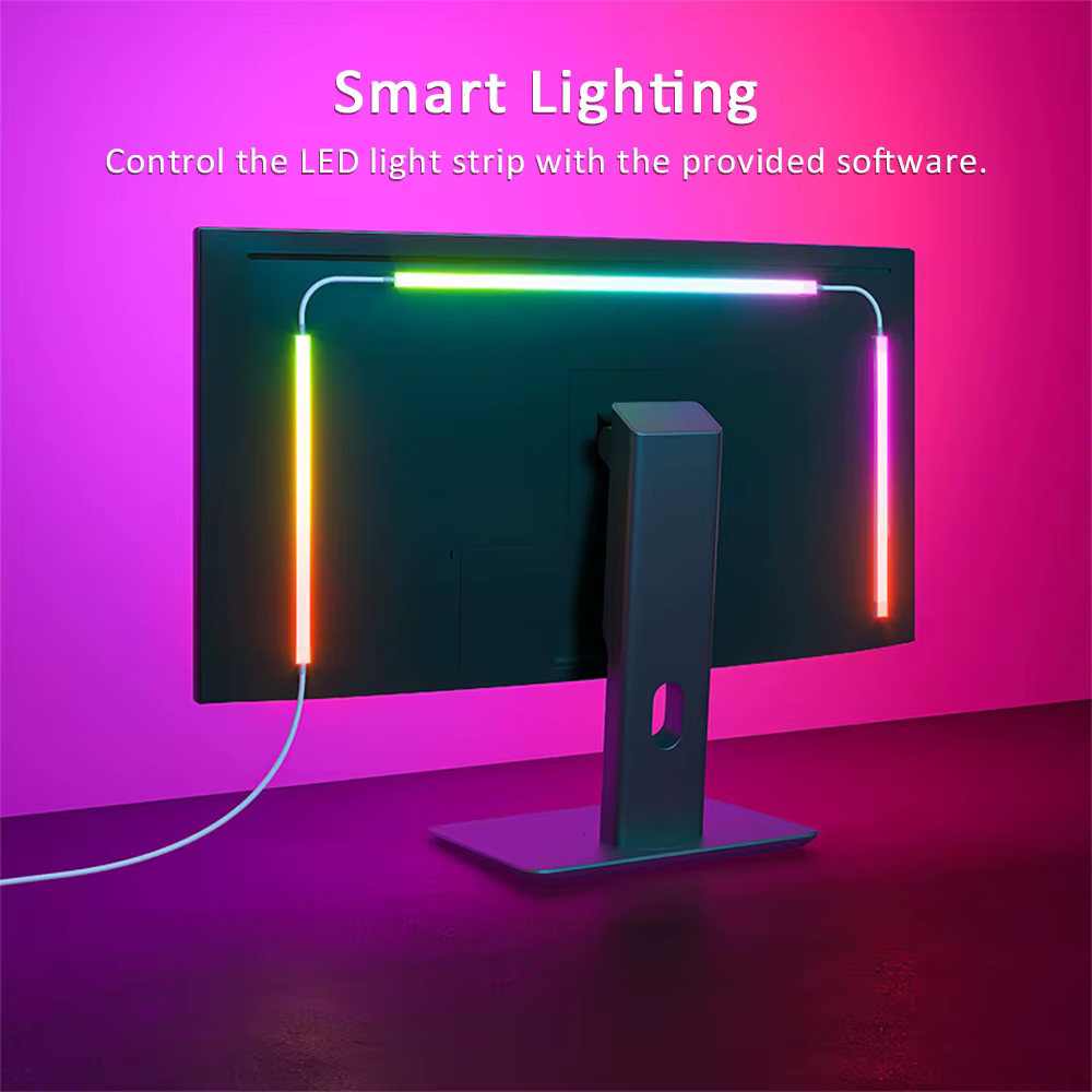 24-34 pouces USB PC LED bande lumières ordinateur synchronisation bande lumineuse moniteur RGB écran
