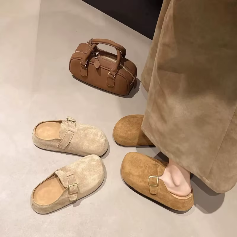 Chaussures classiques fermées pour hommes et femmes, style vintage, mules, pantoufles tendance, demi