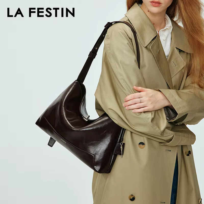 LA FESTIN-Sac à Bandoulière en Cuir de Grande Capacité pour Femme, Fourre-Tout Populaire à la Mode