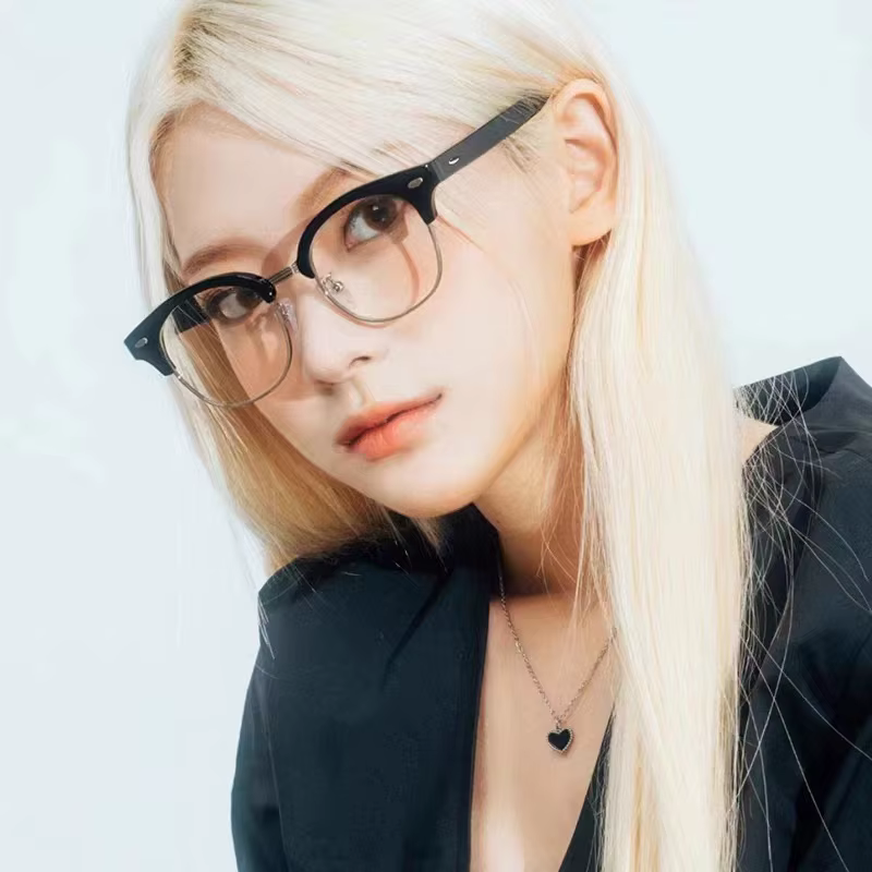 Lunettes rétro Anti-lumière bleue pour hommes et femmes, demi-monture classique Vintage, blocage de