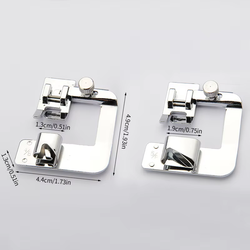 9mm /13mm /19mm /25mm Machine À Coudre Pied Presse Pied Roulé Hem Pieds Ménage Multi Fonctionnelle C