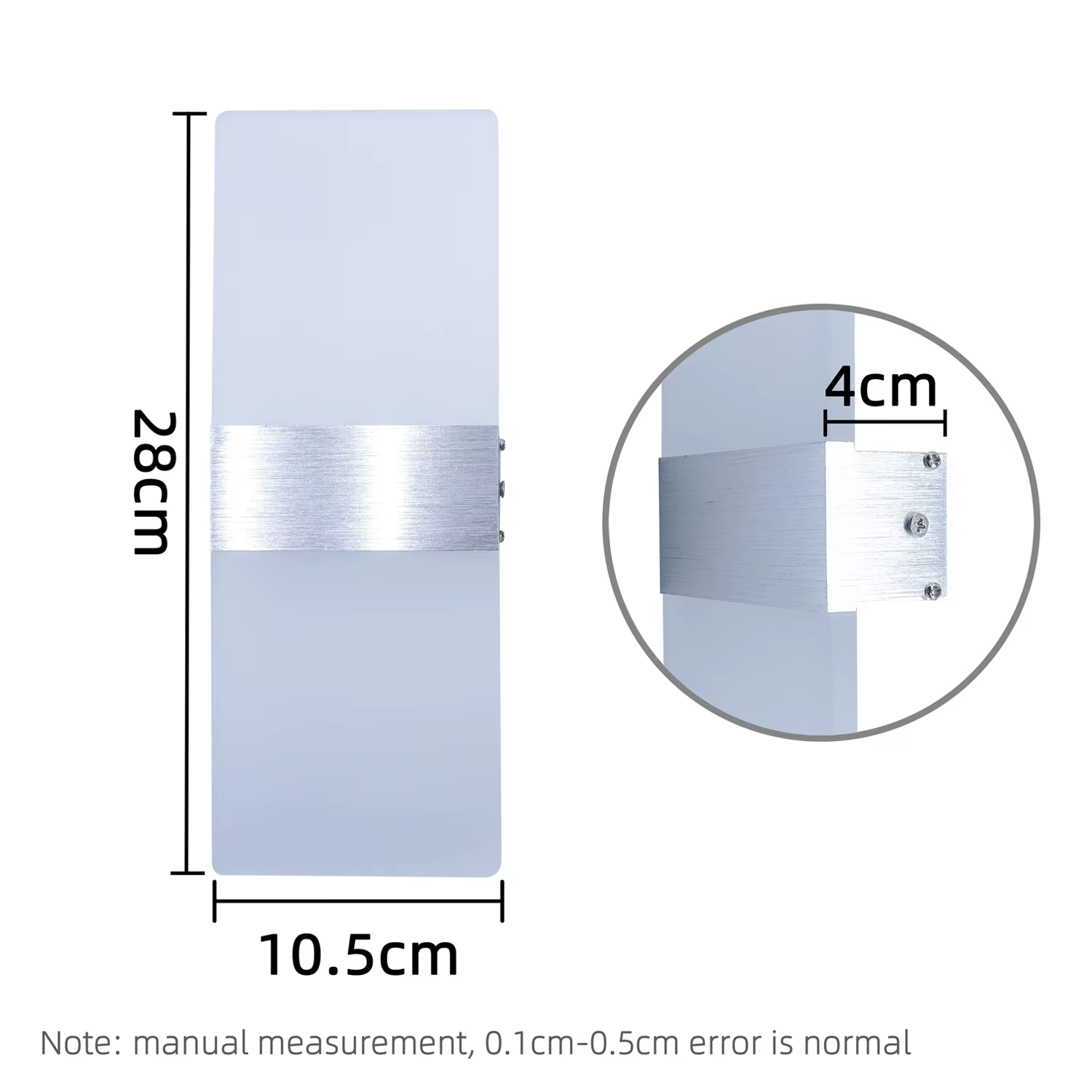 Applique murale minimaliste moderne, applique murale LED intérieure, fil dur en aluminium acrylique,