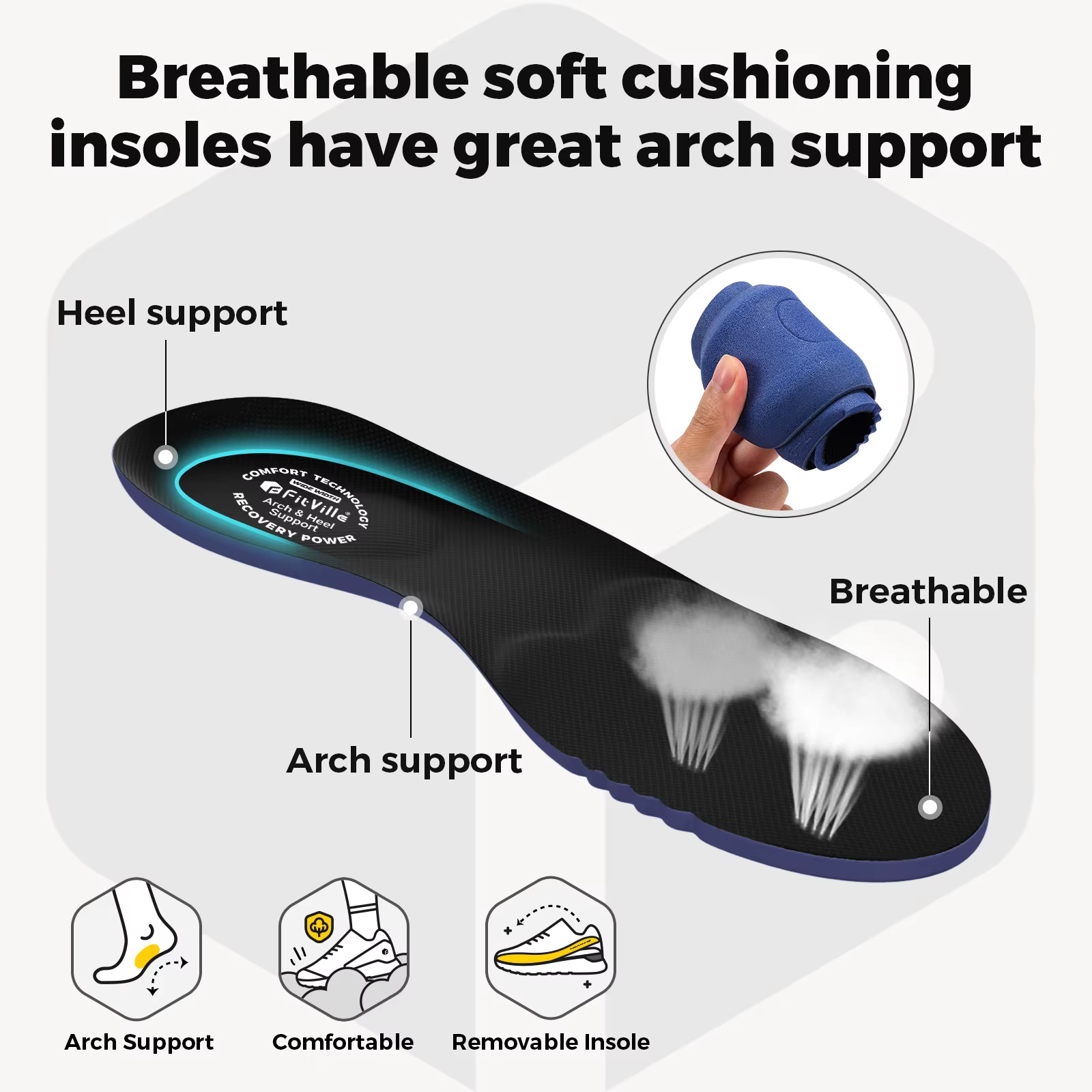 Chaussures de marche Fittington confortables et larges pour hommes, chaussures de sport antidérapant