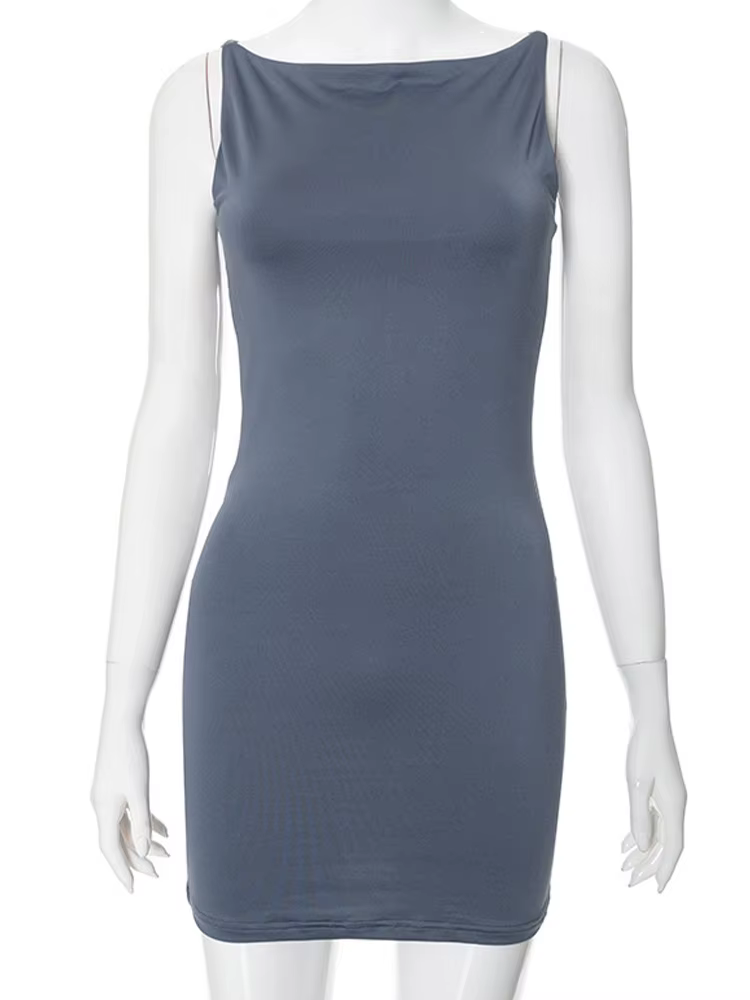 Été décontracté mode Mini sans manches Wrap Y2K basique gilet robe Oufits Sexy élégant femmes Club f