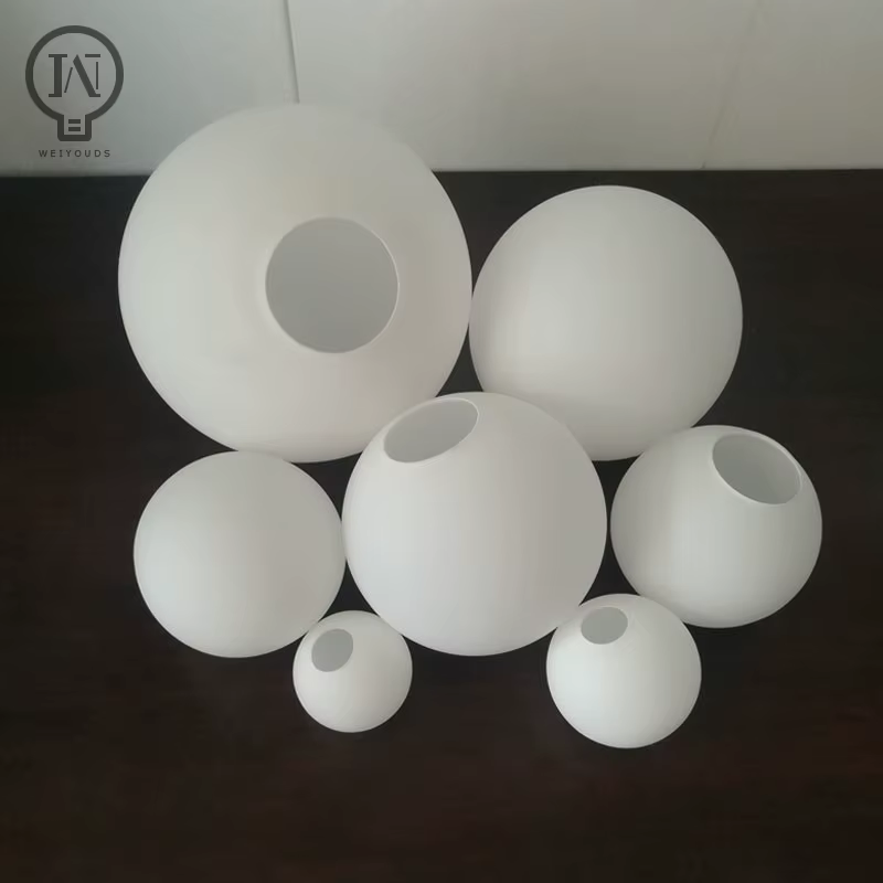 Abat-jour en verre blanc, abat-jour Globe laiteux, couvercle de lumière rond D10cm D12cm D15cm D20cm