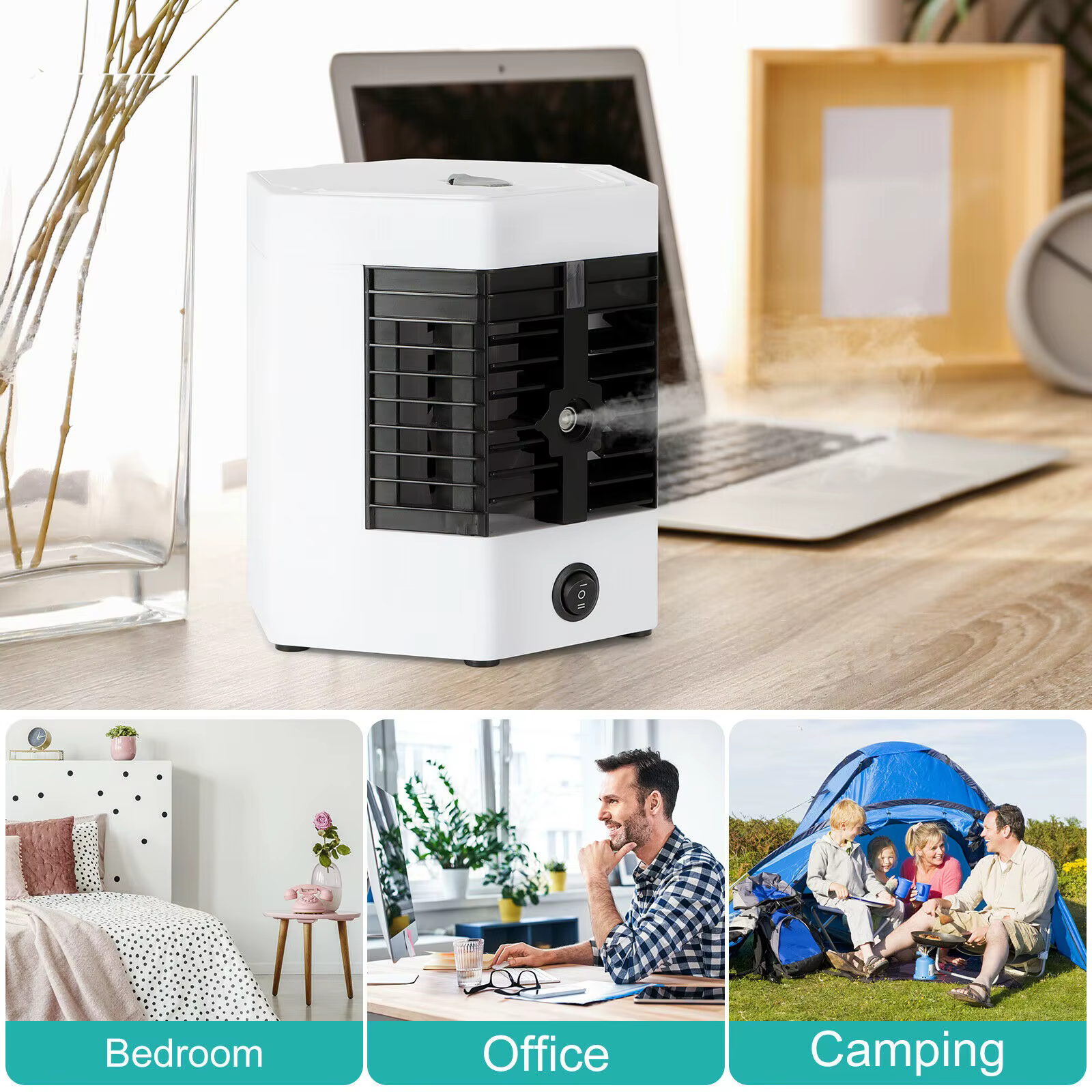 Ventilateur de table USB portable, petit ventilateur pour bureau, ventilateur de refroidissement per