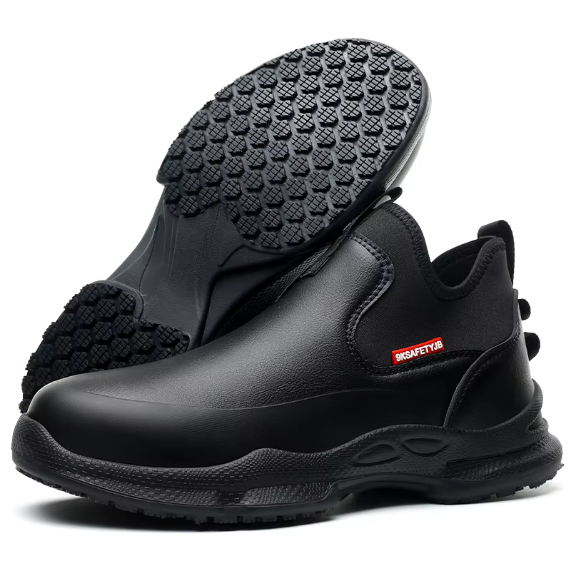 Chaussures en cuir pour hommes à la mode Chaussures de chef imperméables et antidérapantes Chaussure