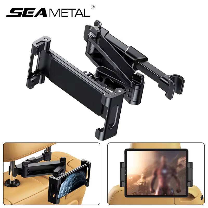 SEAMETAL télescopique voiture oreiller arrière support pour téléphone tablette rotatif siège de voit