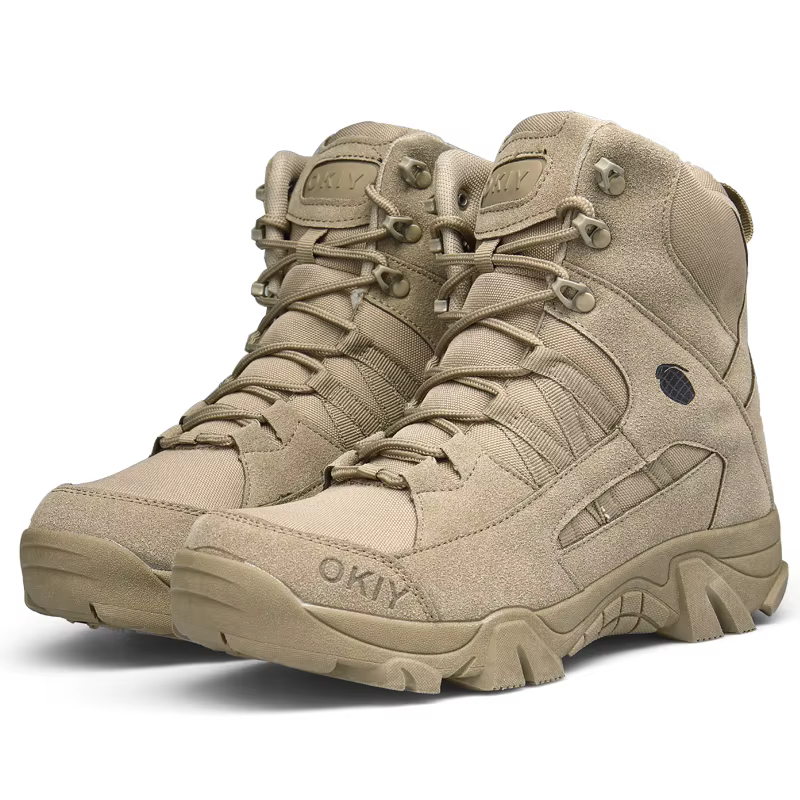 2025 mode hommes désert Combat bottes en plein air en cuir chaussures de randonnée hommes chasse tra