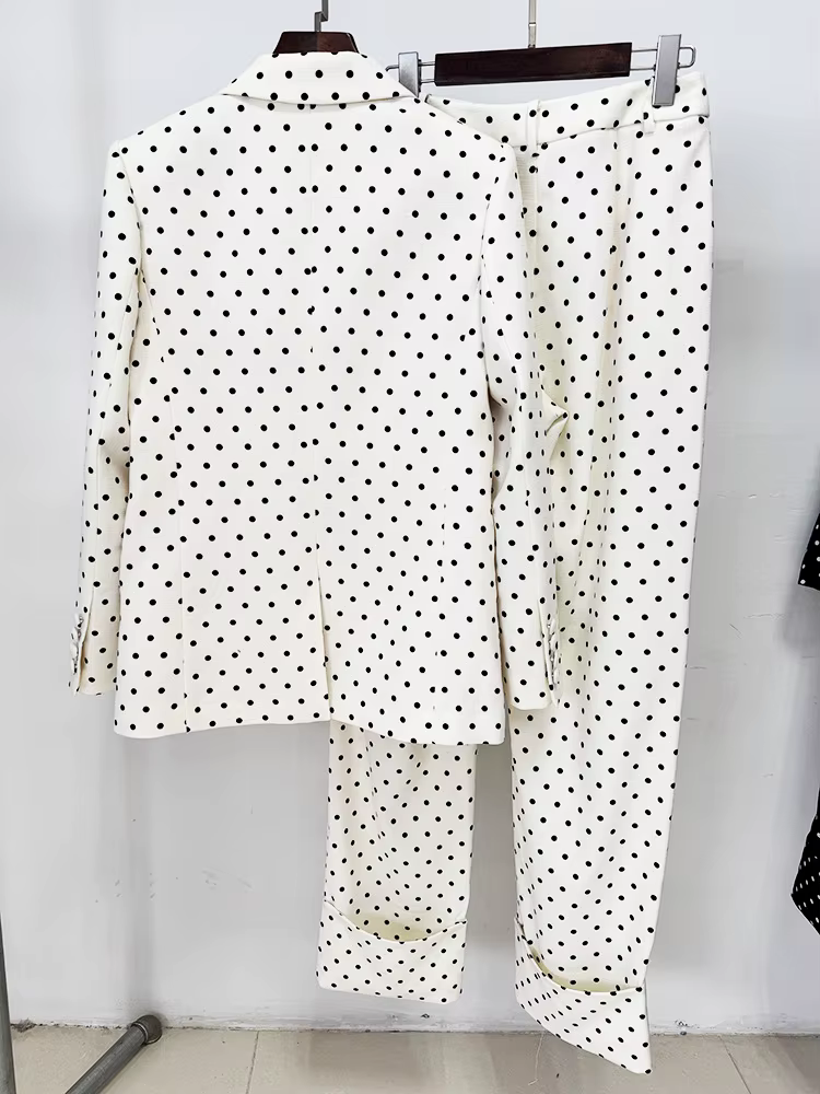 HIGH STREET Nouveauté 2026 Ensemble tailleur-pantalon de créateur pour femme, 2 pièces, avec blazer 