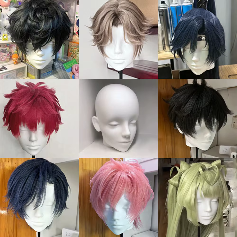 Perruque tête modèle Mannequin factice perruque lunettes chapeau présentoir support postiches suppor