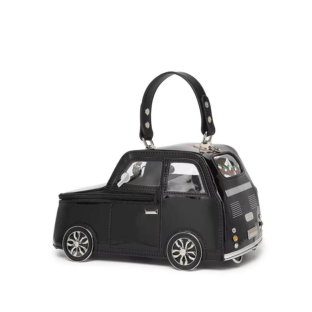 Sac à main en forme de voiture pour femmes, joli sac de personnalité créatif 3D, fourre-tout à la mo