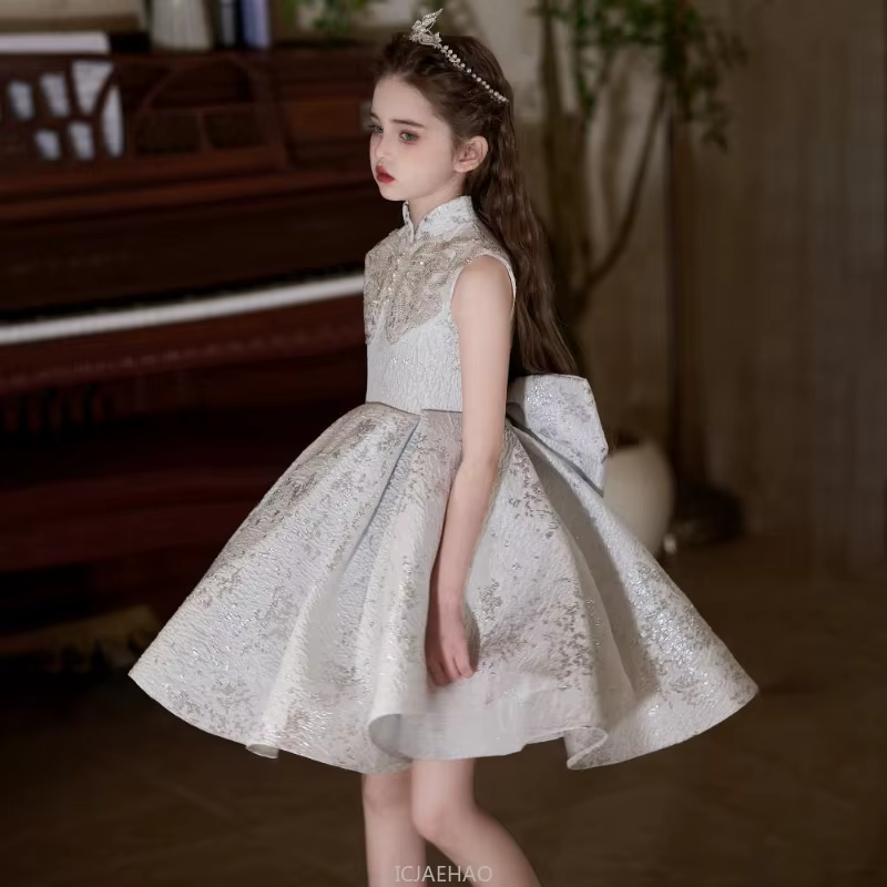 Robe de cérémonie pour enfants 2026, style princesse courte, tenue d'été pour enfants, idéale pour c