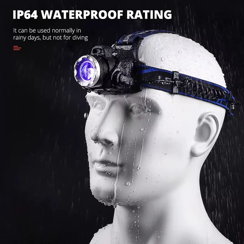 Lampe de sauna LED étanche, lampe frontale de pêche, lampe n'aime, lumière de camping super lumineus