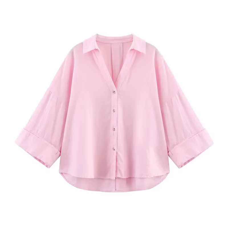 MUJER rayé chemise femme blanc chemises décontractées amples pour les femmes été boutonné chemises e