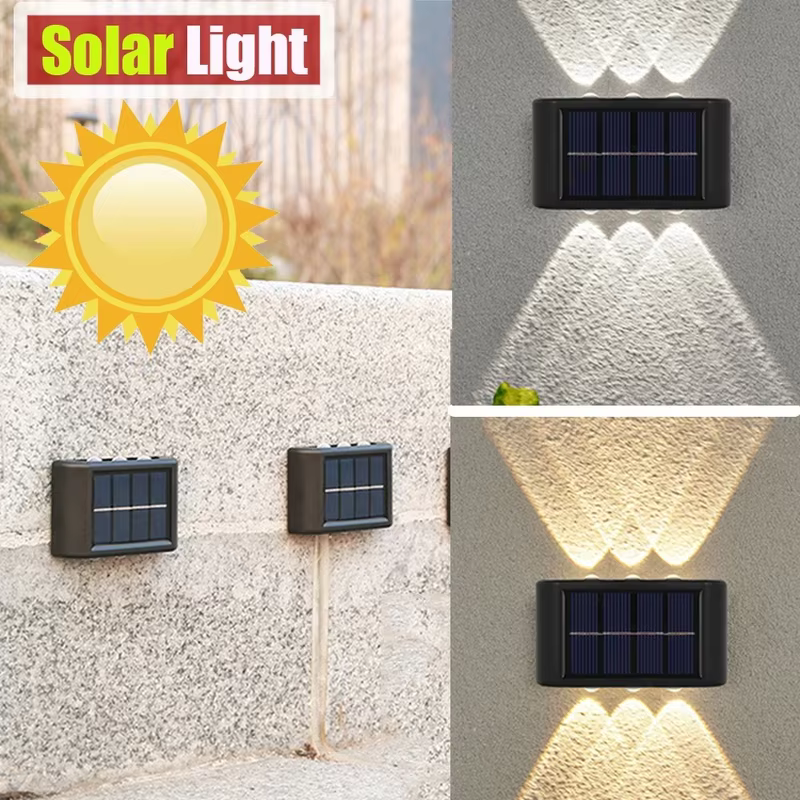 Applique Murale Solaire à 10LED pour l'Extérieur, Imperméable, Haut et Bas, Éclairage Shoous, Décora