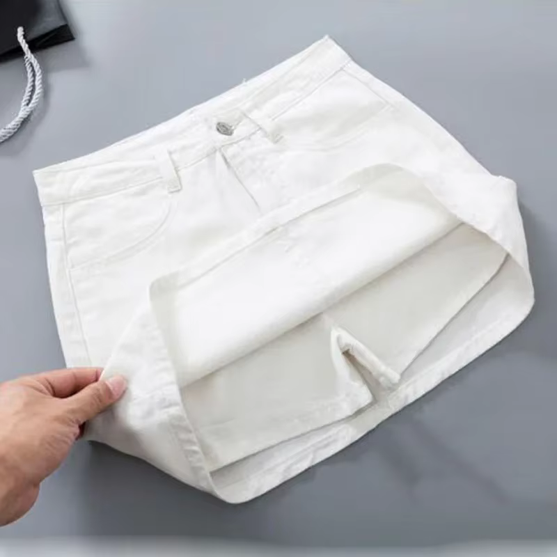 Lucyever-Mini jupe trapèze taille haute pour femme, jupes courtes basiques, style coréen, poches, no