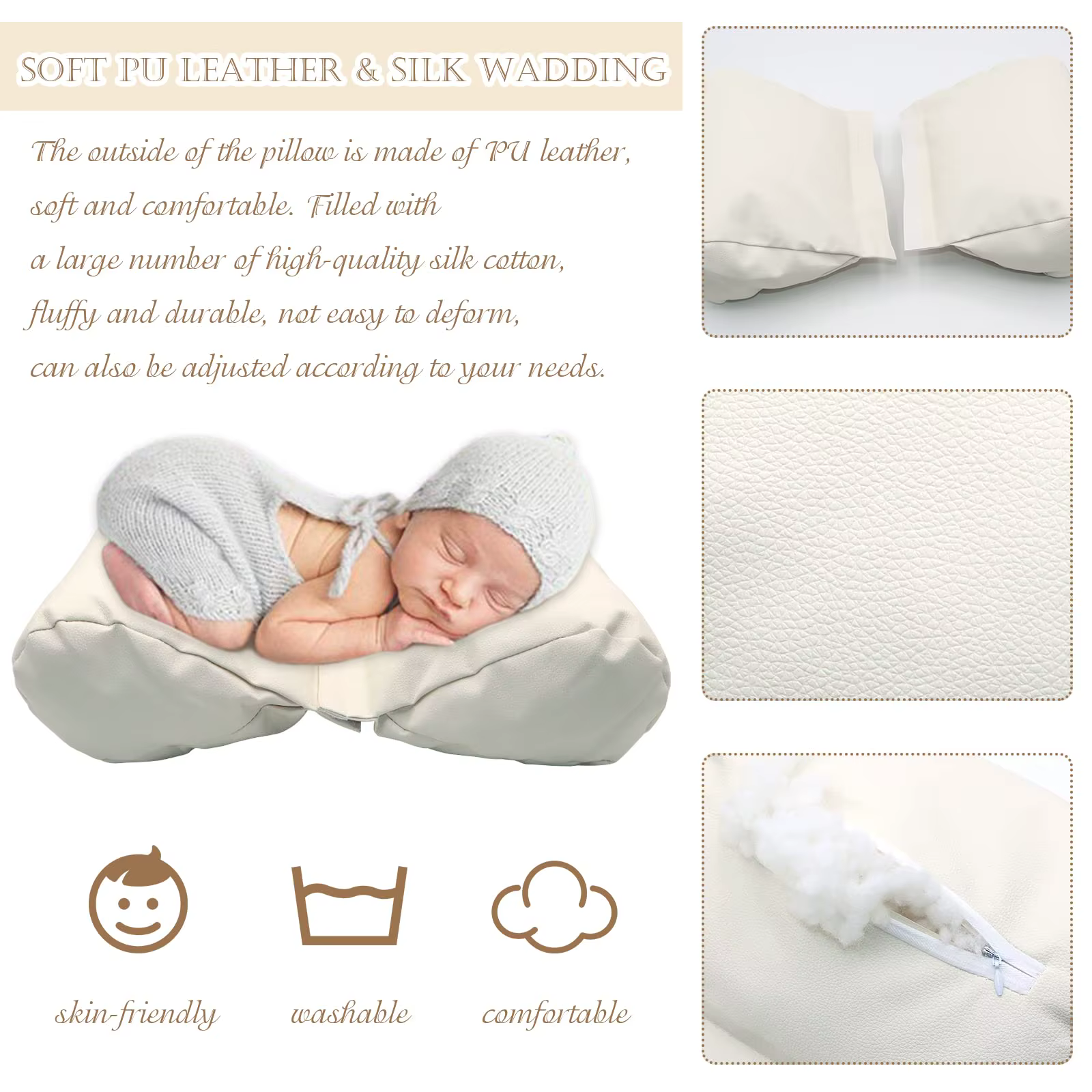 Accessoires de photographie pour nouveau-nés, coussin auxiliaire en forme de papillon, oreiller pour