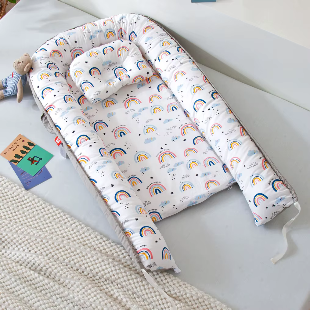 Nid de bébé pour dormir, chaise longue pour nouveau-né, en coton, respirant, réglable, berceau dans 