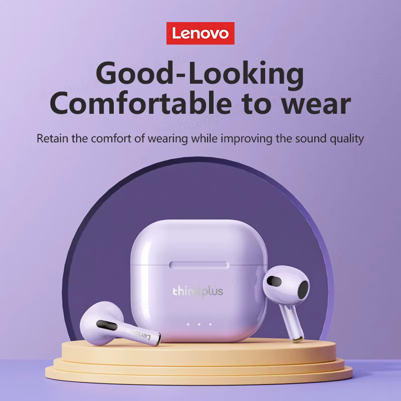 Lenovo-Écouteurs sans fil LP40 II, Bluetooth 5.3, TWS, Réduction du bruit, Contrôle tactile, Synchro