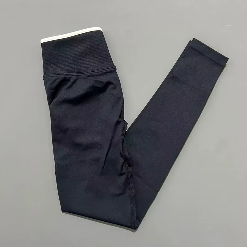 Leggings de yoga taille haute sans couture pour femme, effet ventre plat, extensibles, doux, confort