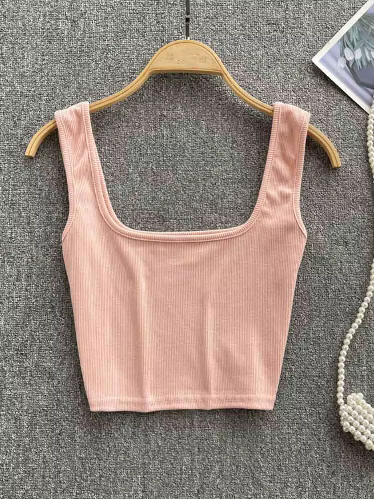 Haut court dos nu pour femme, chemisier à fond, coupe couvertes, solide, précieux, sexy, Y2K