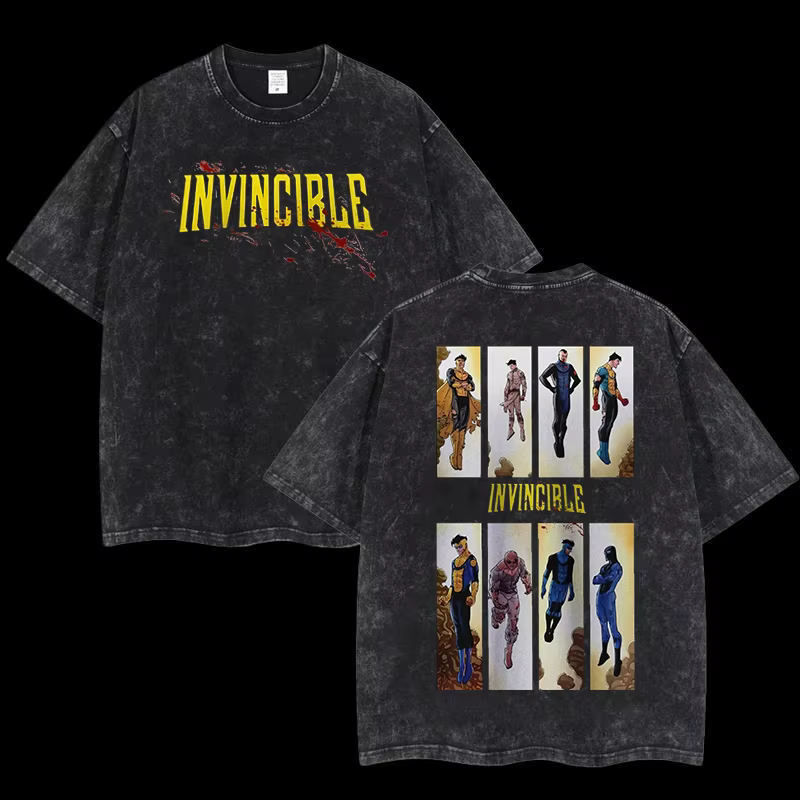 T-shirt Anime Invincible tendance, unisexe, grande taille, pour les couples, vêtements originaux, à 