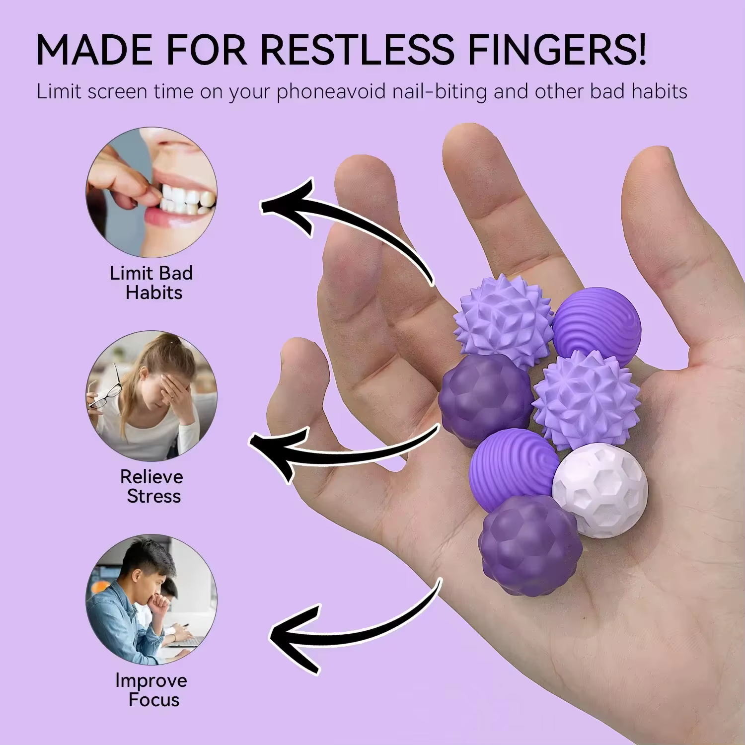 4/8 pièces jouet magnétique EDC Anti-Stress jouets Fidgeting Antistress anxiété jouet sensoriel ball