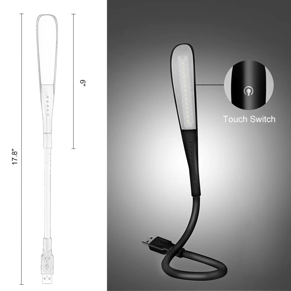 Mini lampe LED USB portable avec capteur tactile, lumière de table à intensité variable, lapmedicams