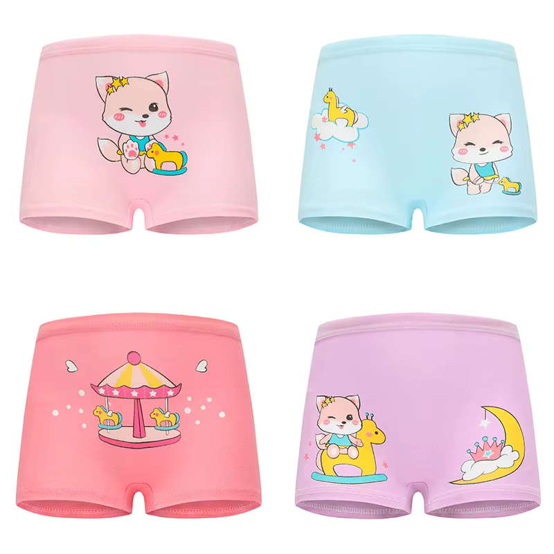 1/4/8/12 pièces enfants filles culottes ensembles coton joli mignon dessin animé licorne imprimer en