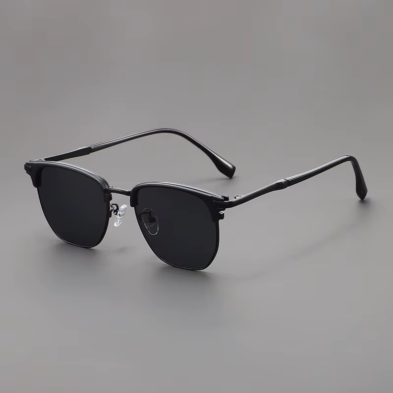 Nouvelles Lunettes de Soleil Carrées Vintage pour Femmes et Hommes, Monture Métallique de Marque, Lu