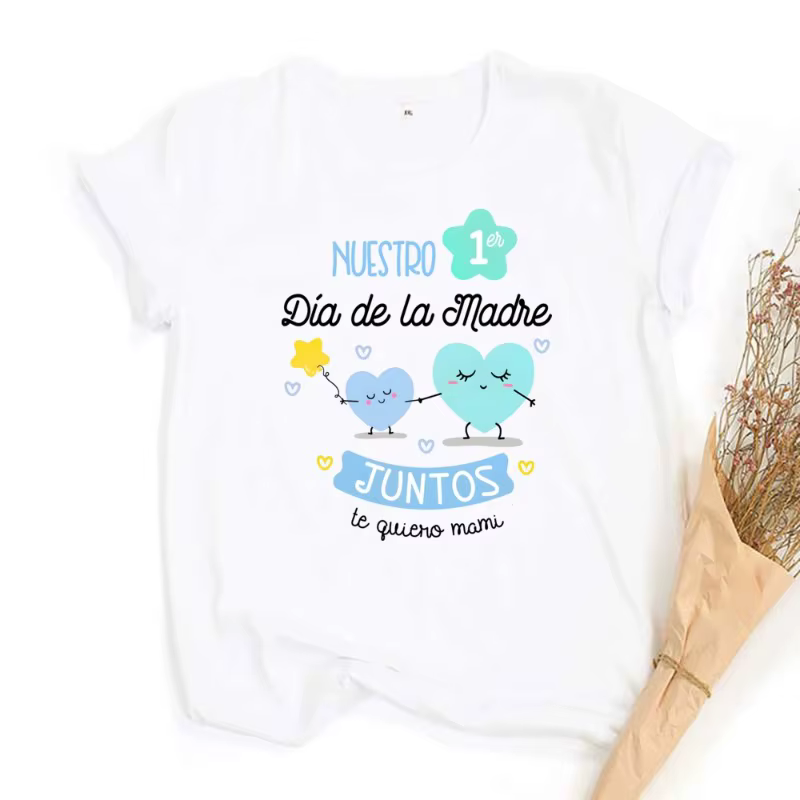 Tenue assortie pour la première fête des mères : chemise à manches courtes pour maman, barboteuse po