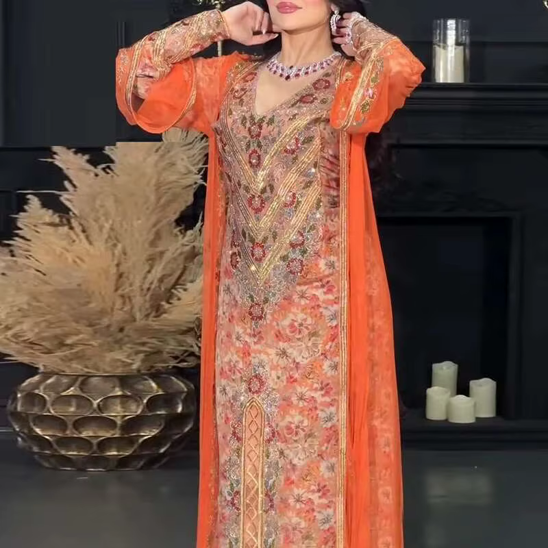 Ensemble deux pièces imprimé à motifs décontractés pour le bureau, tenue de soirée élégante et ample