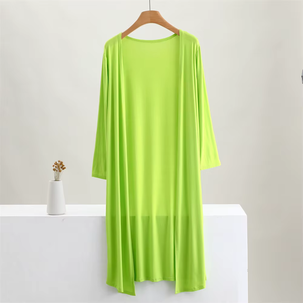 Été automne 12 couleurs femmes Modal Long Cardigan femme coton pull Cardigans à manches longues femm