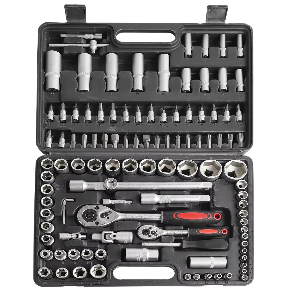 Jeu de clés à douille à cliquet, 108 pièces, ensembles d'outils de réparation automobile, clé dynamo