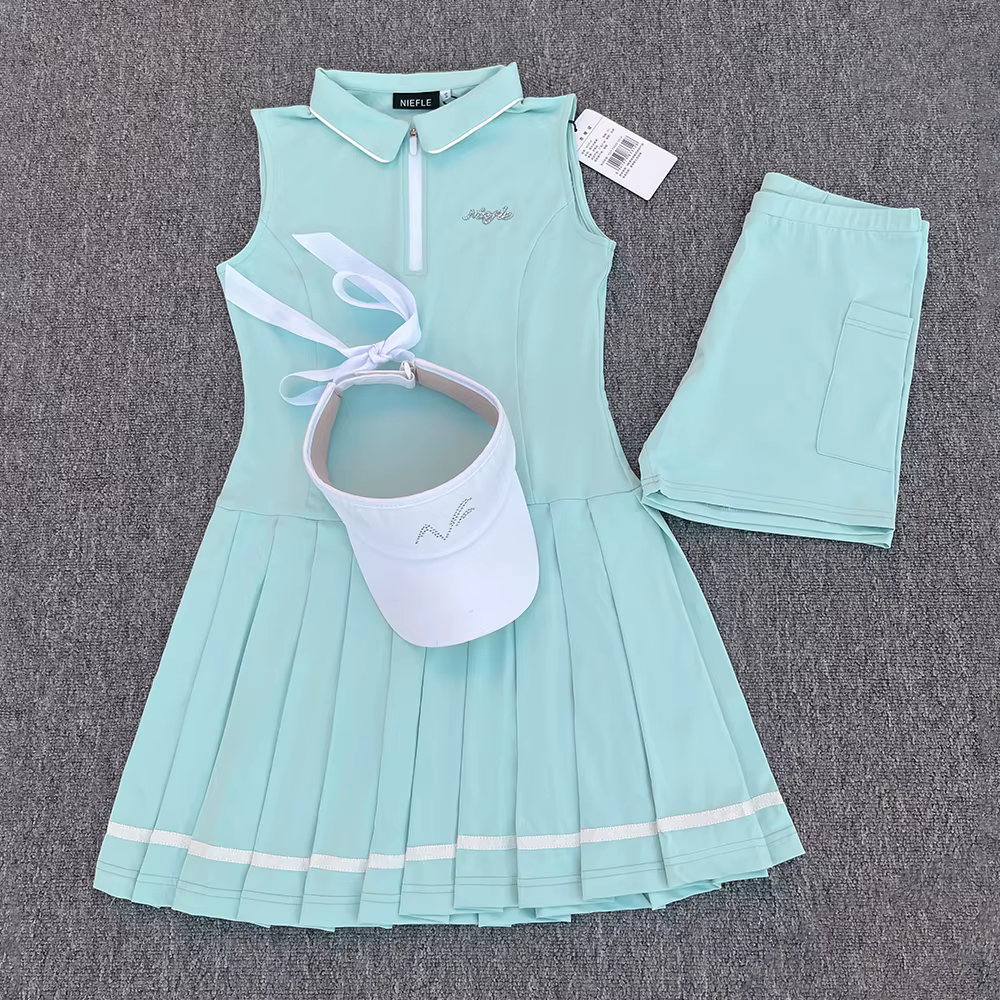 Robe de sport de golf sans manches pour femme, nouveau style 2026, avec propriétés antibactériennes,