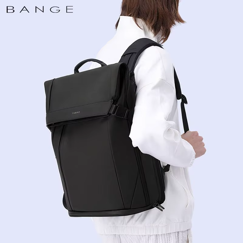 Mochila Bange-Sac de voyage étanche à compartiments multiples pour homme, ordinateur portable, noir,