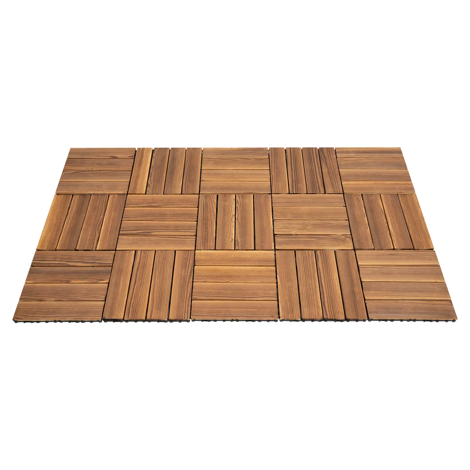 Paquet de 36 carrelage de sol de terrasse de Patio en bois dur carrelage de sol à emboîtement extéri